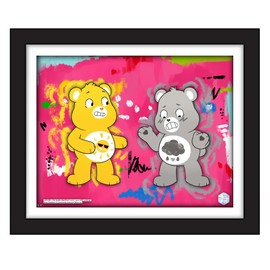 Exclusive Care Bears Pop Art Animation Cel Collectible - Limited Edition with Digital Twin | Featuring Background by Renowned Artist