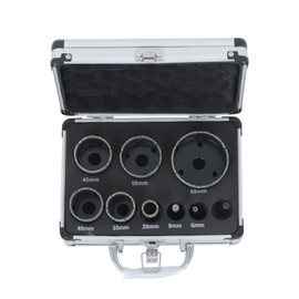 kimllier 9pcs Box Diamond Drilling Bit Set for Ceramic Granite Tile Hole Saw Cutter Tool