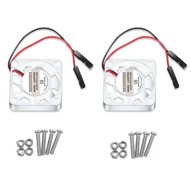 2PCS 30x30x7mm Fan for Raspberry Pi, Dorhea for Raspberry Pi Cooling Fan Brushless 3007 Fan CPU 3.3V 5V Cooling Fan for Raspberry Pi 4 Model B, 3 B+, Pi 3, Pi 2, Pi 1 B+, RetroFlag NESPI Case