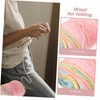 Gadpiparty 1 Roll Rainbow Gradient Crochet Yarn Soft Cotton Knitting