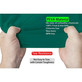 Dark Green PEVA Tablecloths 2 Pack - 84 Inch Circle, 6 ft Round - Disposable Table Covers for BBQ, Birthday, Wedding Parties - Hunter Green, Forest Green