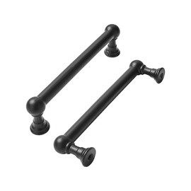 khtumeware 10 Pack 3-3/4 Inch Hole Center Matte Black Cabinet Pulls Heavy Duty Solid Cabinet Handles cabinets Dressers Kitchens Handles Bathroom cabinets