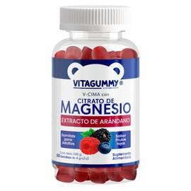 Gomitas de V-CIMA con Citrato de Magnesio con Extracto de arandano con 240g (60 Gomitas de 4g c/u)