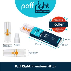Paffright Slim 540+60 Zigarettenfilter, Zigaretten Filter Aufsatz, 540 Plastik Zigarettenspitze für Slim Zigaretten 5.2mm - 6mm, Stop Teer und Nikotin, Aufsteckfilter für Raucher, Filteraufsatz