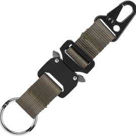 THJOPOKEEL Llavero de tácticas al Aire Libre, Llavero de aleación de Zinc para Exteriores, 3 Colores, tácticas, mosquetón, tácticas, Gancho de Escalada, Senderismo para Acampar (Ejercito Verde)