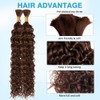 Chocolate Brown Human Braiding Hair Water Wave Bulk 100g 14