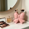 Pink Bow Ceramic Toothbrush Holder, Coquette Bow Vase Multi-Purpose Storage