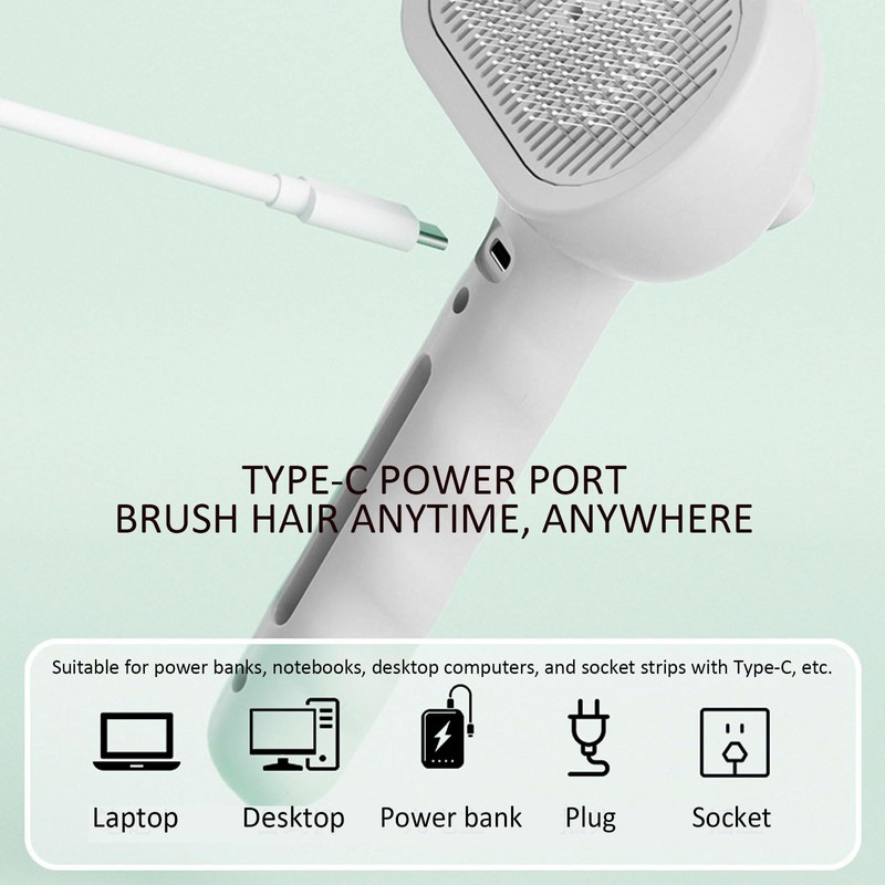 3 In 1 Self Cleaning Steamy Pet Brush, Pets Spray