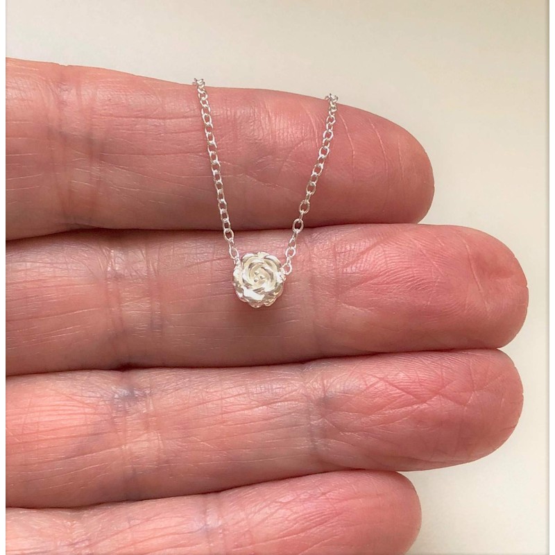 Rose Necklace 925 Sterling Silver 45cm
