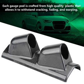 52mm Gauge Mount Twin Gauge Pillar Pod 2 Inch Mount Pod Holder Universal Dual Twin Holes Meter Gauge Pillar Bracket (dual hole)