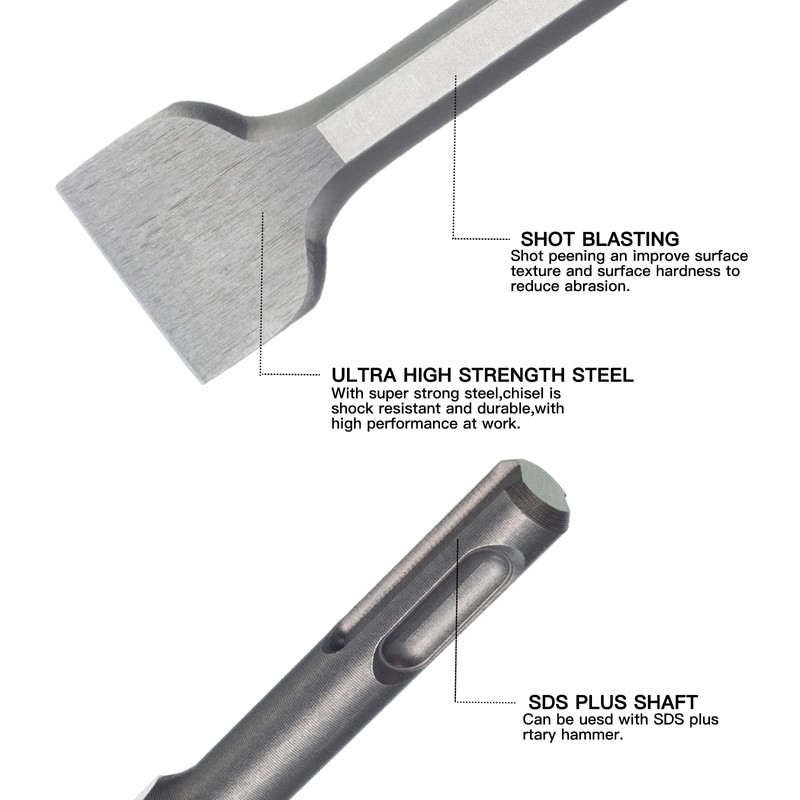 HPMAISON SDS-Plus Chisel Set, 3 PCS SDS-Plus Chisel Set Tool