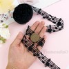 Framendino, 10 Yards 30mm Black Hollow Cut Out Music Note