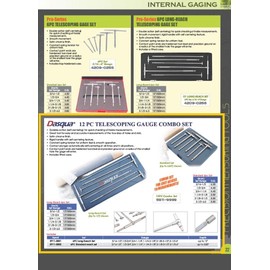 DASQUA 12 Piece 6" Long & 12" Long 5/16 to 6" TELESCOPING GAGE Sets (5911-9999)