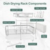 LIYI Dish Drying Rack,Large Dish Rack for Kitchen Counter,2-Tier Dish