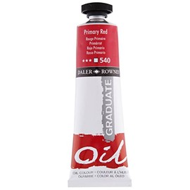 Daler-Rowney Graduate Oil Paint, Aluminium Tube, 1.28oz - 38 ml, Primary Red