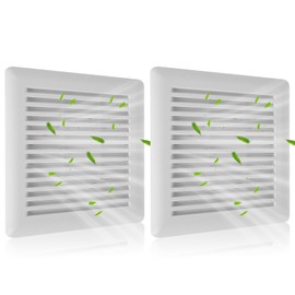 Calvana (2-Pack) C350GN Bathroom Fan Cover with Springs, 8-3/4" x 9-1/8" Exhaust Fan Replacement Grille, Compatible with Broan-NuTone, Fits Models 690 693 VC305C3N VC307C2N, 695 and 696N, White