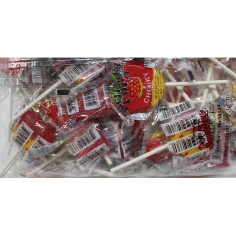 Sumthin Sweet Pops Cherry Candy Lollipops Suckers Bulk 48 Ct