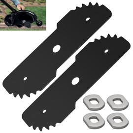 DECKMAN 2 Pack EB-007 Edge Hog Heavy-Duty Edger Replacement Blade Compatible with Black Decker Heavy Edge Hog for 2-in-1 Landscape Trencher LE750, LE710, LE760, LE760FF - with of Wear Indicators