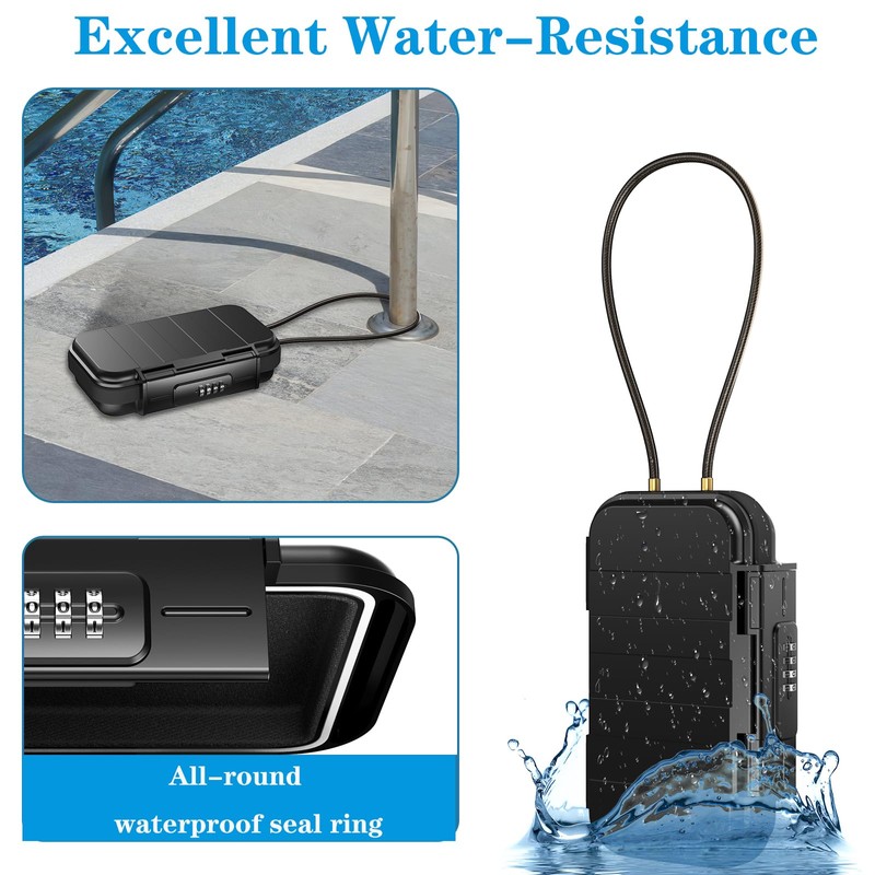 Olipiter Newest Travel Combination Lock Box, Portable Safe Lock Box