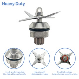 Wet Blade Assembly 104675 STM102R 1152 for Vitamix Blender 500 4500 5000 5200 5500 6300 E310, Base Blade Replacement for Vita-Mix VM0102 VM0103 VM0104 VM0197, Fits 64oz, 48oz, 32oz Standard Containers