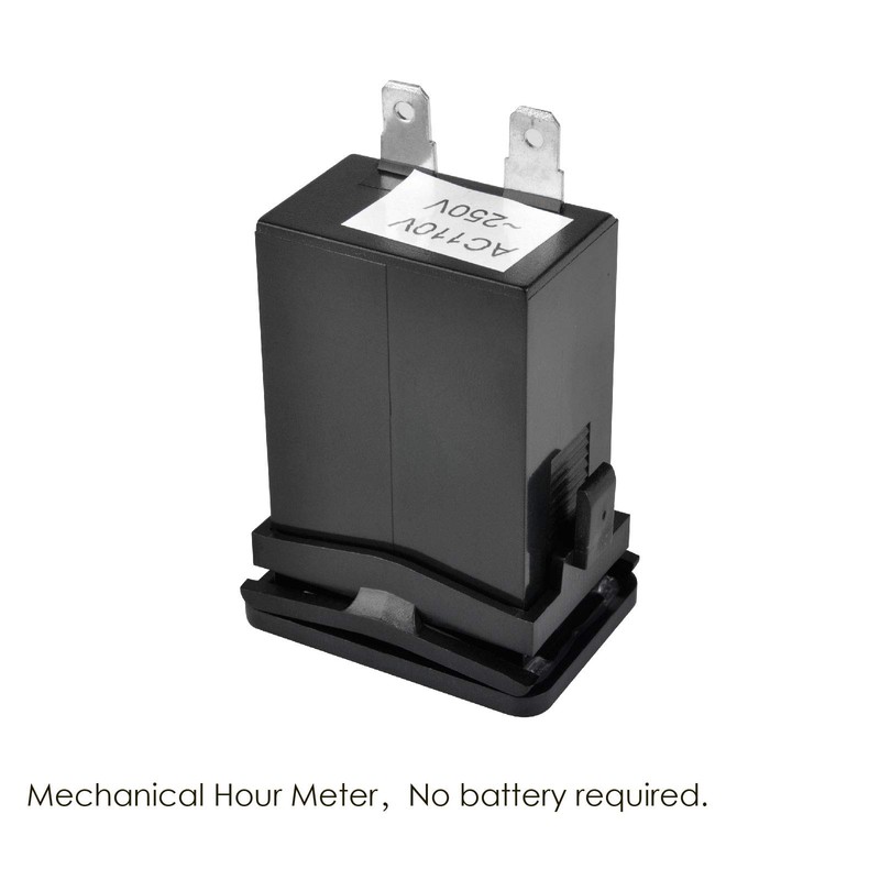 Jayron JR-HM001 Snap in Mechanical Hour Meter Rectangular Hour Meter