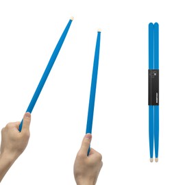CashBeat 5A Maple Wood Drumsticks, Non-Slip Grip, Classic Blue Drum Stick for Kids Adults Beginner, Percussionists Drumming Accessories Musical Instrument