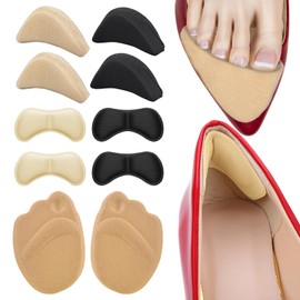 Sibba 5 Pairs Heel Pads Heel Grips Shoe Filler Toe Inserts
