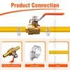 Horiznext 3/8 inch brass mini shut off ball barb valve