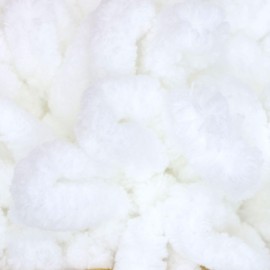 JubileeYarn Fun Finger Loops Yarn - Polyester Jumbo Weight Loop Yarn - 100g/Skein - White - 5 Skeins