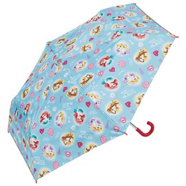 UBOTSR1-A Children's Parasol, Foldable, 19.7 inches (50 cm), Princess for 7 to 8 Years Old, Approximately 45.3 - 49.2 inches (115 - 125 cm), Hand Opening, Does Not Pinch Your Fingers, Includes Special