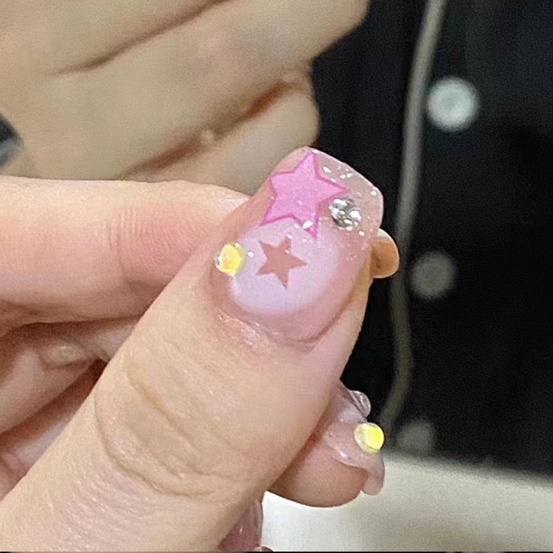 Cute False Nails, Extra Short Nail Tips Square Press On