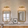 huong son 2 Light Brushed Gold Bathroom Vanity Light Over