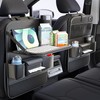 Fancemot Leather Car Back Seat Organizer, Foldable Table Back Seat