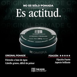 Cera para Cabello Hombre | Strong Pomade a Base de Agua | Pomada para Cabello Hombre Fijación Expert sin Residuos | Ideal para Cabello Grueso y Ondulado | THE GOOD GUYS BRAND (120gr)