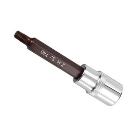 CoCud Torx Bit Socket, Metric T40 Bit 1/2" Drive 4" Long, S2 Alloy Steel Heat Treated CR-V Socket - (Applications: for Fastener Application)