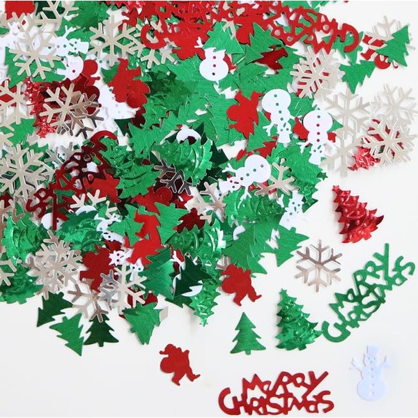 Generic Christmas Confetti Christmas Tree Snowflake Snowman Santa Claus Glitter