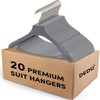 DEDU Suit Hangers for Men 20 Pack, Grey Coat Hangers