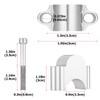 Wsays 7/8" Handlebar Risers 30mm Height Mount Clamp Kit Silver
