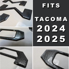 Advanced Trims 3D DOMED CARBON TAILGATE LETTERS COMPATIBLE WITH TOYOTA TACOMA 2024+ US MADE