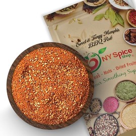 NY Spice Shop Memphis Style BBQ Seasoning - 4 Ounce Sweet, Tangy and Spicy Mild Flavored BBQ Rub Spice Blend for Chicken, Beef, Lamb Chops, Grilled Fish and More