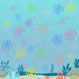 Flower Bubbles Wall Stickers 4 Under The Sea Birthday Party Colourful Bubbles Wall Stickers Kids Bedroom Bathroom Baby Room Window Fridge Wall Decoration