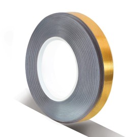 Gold Metalized Polyester Mylar Film Tape with Acrylic Adhesive, Vibrant Mirror-Like Finish, Gold Decor Tape for Detailing Accent Wall, Graphic Arts, Other DIY Project Design (0.4 inch x 55 yds)