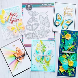 Alinacutle Butterfly Stitch Die Cut Butterflies Sewing Metal Cutting Die for Handmade Card Making Scrapbooking Album Paper Craft Template