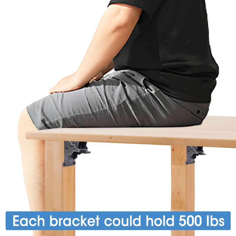 4 Pack Locking Hinge for Folding Table Brackets, Heavy Duty