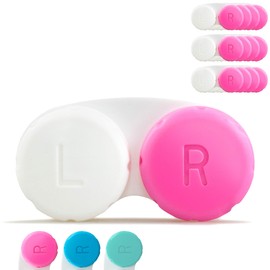 Tampen Contact Lens Case Set · Pack of 12 · Contact Lens Box Annual Supply · Ideal for Travel · Hygiene · Pink