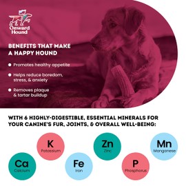 Onward Hound Elk Antler Dog Chew Large 1-Pack - Grade A Naturally Shed Deer Antlers for Dogs - Boredom Buster Dog Antlers for Aggressive Chewers - 7” Whole Elk Antler Dog Chew Toy for 30-65lb Dogs