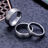 083BASE Tungsten Carbide Ring - 4mm/6mm/8mm Width, Hammered Design, Steel