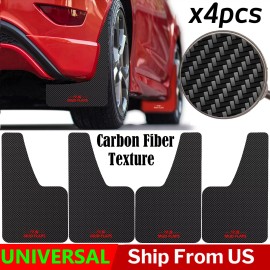 Unbranded 4 Carbon fiber texture Universal Splash Guards Mud FlapS for Car Sedan Hatchback