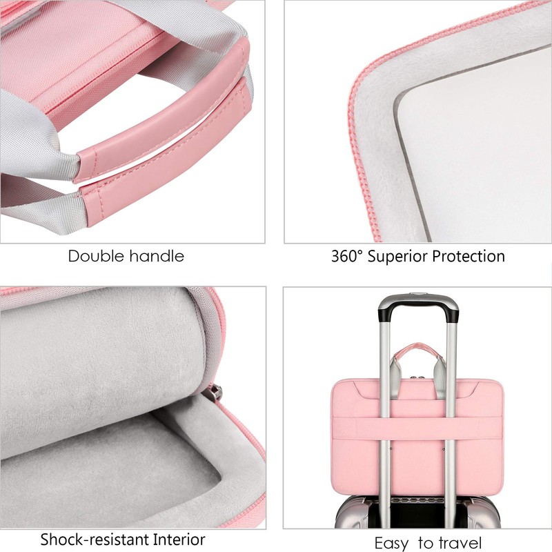 Lacdo 360° Protective Laptop Shoulder Bag, 16 inch Laptop Bag