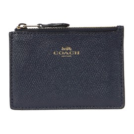 Coach F12186 Crossgrain Leather Mini Skinny ID Case Midnight